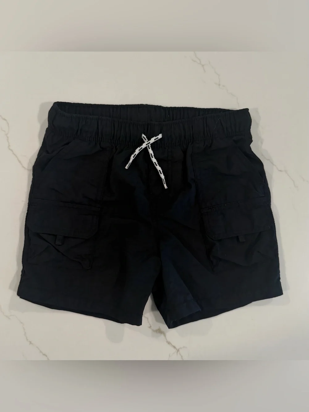 Old Navy Black Cargo Drawstring Swim Shorts